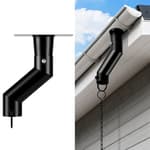 Rain Chain Gutter Adapter Black Installation Suit for Gutter Downspout Outlet