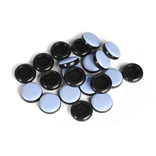 Chair Glides Sliders Chair Leg tip caps, Furnigear-Chair Leg Floor Protectors Best Furniture Sliders for Carpet, 1 inch Round, 24 Pack