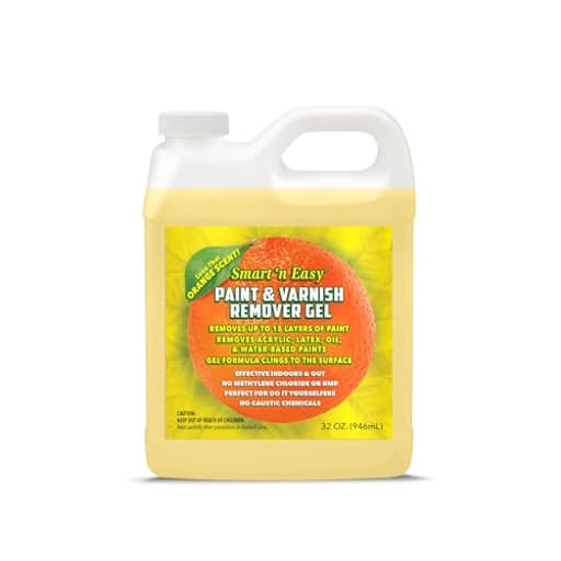 Smart 'n Easy Paint & Varnish Remover Gel - Do It Yourself Friendly Paint Remover - Strips Multiple Layers of Acrylic, Latex, Oil & Water-Based Paints & Varnishes - 32oz