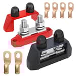 Marine Bus Bar 12V 250A Power Distribution Block 12 Volt DC Busbar 3/8" Dual Studs Battery Bus Bar for Boat Automotive Solar System