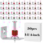 100 Pcs Powder Actuated Fasteners Drive Pin 1-1/4-inch Length, Powder Actuated Tools with 90 Deg Ceiling Clip Assembly for Hard Concrete