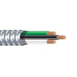 8/2 Metal Clad (MC) Cable with Ground, Aluminum Armored, Stranded Copper Conductors