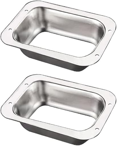 2" x 3" Aluminum Gutter Downspout Drop Outlet Adapter for K Style Gutters, Connector for Downspout Gutter Drain Pipe Fittings, Roof Rain Water Catching System Parts & Accessories (2 Packs).