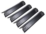 4 Pack Porcelain Grill Heat Plate 14.56" L, Gas Grill Replacement Parts Burner Cover, Heat Shield Tents, Flavorizer Bars, Flame Tamer Guards for Gas BBQ