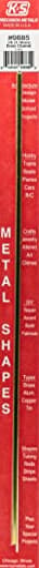 K&S Precision Metals Brass Channel 9885 - 1/8" x 1/8" Legs, .014" Wall, 12" Long - DIY Projects, Construction, Cabinetry, Furniture, Made in USA