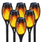 Solar Lights Outdoor, Solar Torch Light with Flickering Flame for Halloween Decor, Solar Garden Lights, Waterproof Outdoor Lighting, Flame Torches for Outside Patio Pathway Yard Decorations
