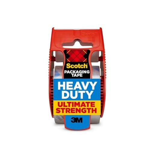 Heavy Duty Shipping Packaging Tape, 1.88" x 27.7 yd, Great for Packing, Shipping & Moving, Clear, 1 Dispensered Roll