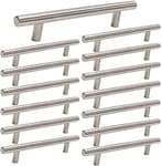 15 Pack Brushed Nickel Cabinet Pulls 3 Inch Handles Stainless Steel Cabinet Hardware for Kitchen and Bathroom Cabinets, 5 Inch Overall Drawer Pull