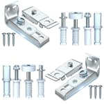 Bifold Door Hardware Repair Kit - 2 Pack Bi-fold Sliding Closet Doors Replacement Parts Include Top & Bottom Bracket, 3/8" Pivot, 7/8" Guides Wheel, for Folding Pocket Door Accordion