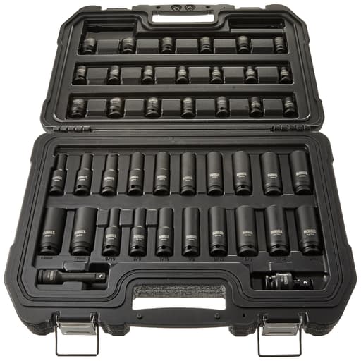 3/8 in Drive Combination Impact Socket Set - 6 Point (42 pc)