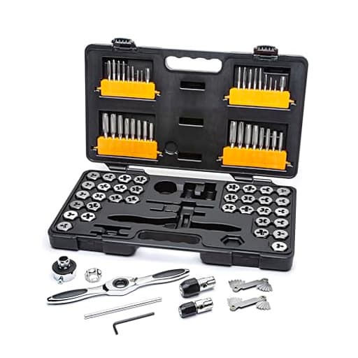 77 Piece SAE/Metric Ratcheting Tap and Die Set -3887