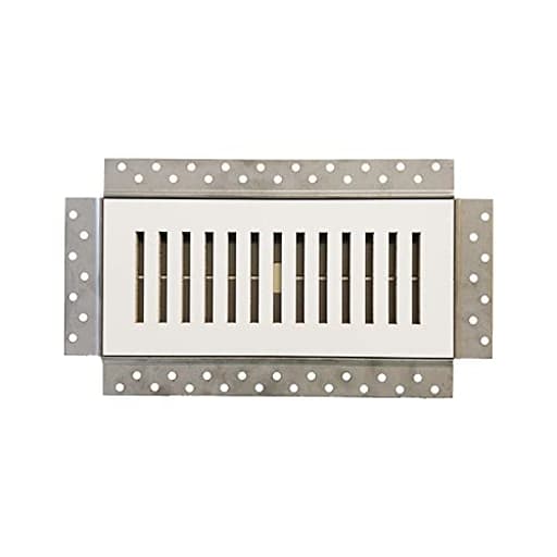 Removable Magnetic Mud-in Flush Mounted Wall/Ceiling Air Supply Vent, Removable, 10” x 4” Duct, White,