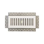 Removable Magnetic Mud-in Flush Mounted Wall/Ceiling Air Supply Vent, Removable, 10” x 4” Duct, White,