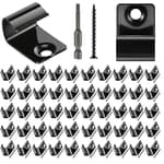 Start Clips for Decking, 50Pcs Stainless Steel Starter Clips, Universal Fasteners for Composite Decking Board, with Screws and Driver Bits