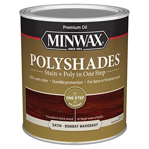 PolyShades Wood Stain + Polyurethane Finish – Quart, Bombay Mahogany, Satin