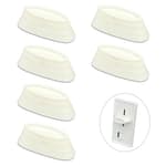 6pcs Dimmer Switch Knobs, Replacement Universal Dimmer Knob for Ceiling Lights & Wall Switches,PETG Material Split Slider, White,Compatible with Lutron Skylark Fan Control