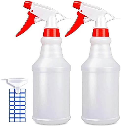 Empty Spray Bottles (16oz/2Pack) - Adjustable Spray Bottles for Cleaning Solutions - No Leak and Clog - HDPE spray bottle For Plants, Pet, Vinegar, BBQ, and Rubbing Alcohol