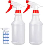 Empty Spray Bottles (16oz/2Pack) - Adjustable Spray Bottles for Cleaning Solutions - No Leak and Clog - HDPE spray bottle For Plants, Pet, Vinegar, BBQ, and Rubbing Alcohol