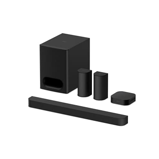 BRAVIA Theater System 6, 5.1ch Home Theater System Sound bar with subwoofer and Rear Speakers, Surround Sound by Dolby Atmos/DTS:X Compatible HT-S60