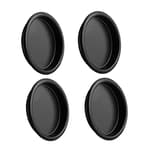 4 Pack Closet Door Finger Pull 2-1/16”, Easy Snap in Installation, Black, Fits a 5/16”Depth x 2-1/16" Diameter Opening Hole