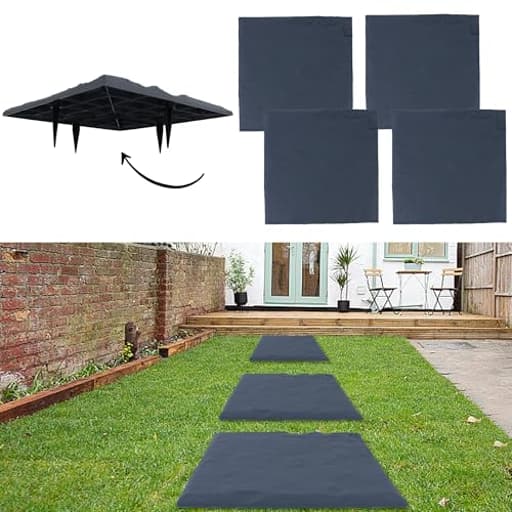 4Pcs Large Stepping Stones Outdoor Garden Walkway, Durable Plastic Pavers for Patio, Pathway, and Landscaping, Weatherproof Stepping Stones with Ground Stakes for Easy Installation