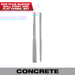 SDS PLUS SLEDGE Bull Point & Flat Chisel 2 Pack