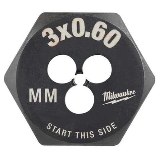 M3-0.60 mm 1-Inch Hex Threading Die