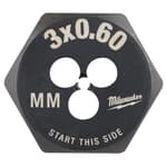M3-0.60 mm 1-Inch Hex Threading Die
