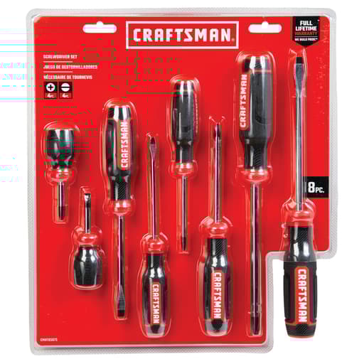 8 Piece Bi-Material Screwdriver Set