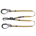 6 ft. twin-leg external energy-absorbing lanyard with aluminum snap hooks and aluminum rebar hook