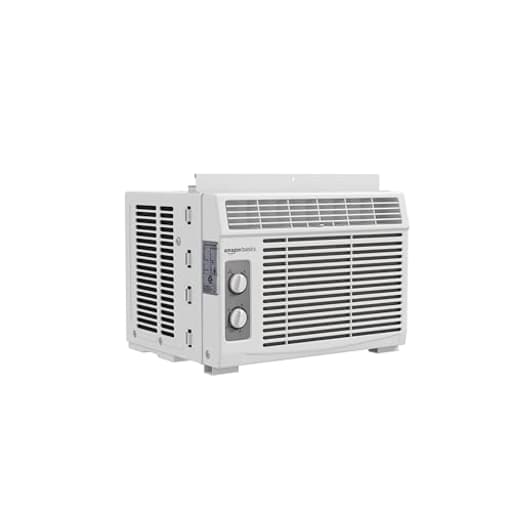 5000-BTU Small Window Air Conditioner, Up to 150 Sqf, Window AC Units with Cool and Fan Functions, Washable Filter, Adjustable Window Kit, Intuitive Mechanical Controls, White