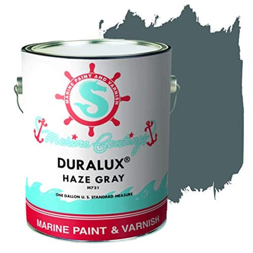 Marine Enamel, Haze Gray, 1 Gallon, Topside Paint for Boats and Other Onshore or Offshore Marine Maintenance Applications, Adheres to Steel, Metal, Wood, Fiberglass & Aluminum