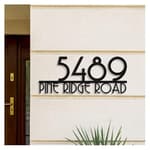 Personalized Metal House Number Sign for Outside Modern - Custom Outdoor Address Number Plaque Street Name Plaque House Letter Sign - Wall Art Decor - Unique Handmade New Home Gift Housewarming Gift