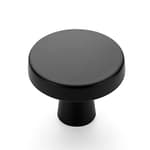 25 Pack Drawer Pulls 1-1/4 Inch Kitchen Cabinet Knobs Solid Round Dresser Drawer Knobs Matte Black Dresser Knobs Drawer Knobs Simple Cabinet Hardware for Cupboard Drawer Pulls