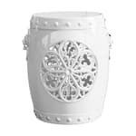 Resin Garden Stool Indoor Outdoor,Decorative Antique Classic-Like Appearance, Waterproof UV Resistant Lightweight Sturdy,for Living Room, Garden Room, Patio