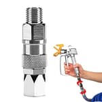 Sprayer Joint 1/4-Inch 360 Degrees Rotate Stainless Steel Airless High Pressure Spray Gun Hose Swivel Joint Connector Accessories for Graco Paint Sprayers Hose