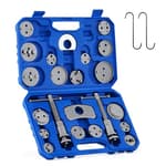 24pc Brake Caliper Compression Tool Set, Heavy Duty Brake Piston Compressor Tool and Wind Back Tool Kit for Brake Pad Replacement, Universal Disc Brake Caliper Tool Set with Blue Case