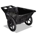 8.75 Cubic Foot, All-Weather, Big-Wheel Cart/Yard Cart/Lawn Cart/Wheelbarrow, Yardwork/Landscaping/DIY Projects, Durable/Weather Resistant, Black