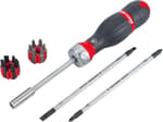 3-in-1 Ratcheting Screwdriver X-Tract Technology Bit Set