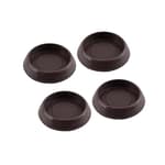 1-1/4 Inch Round Furniture Caster Cups Vinyl for Carpet or Durable Hard Floor Surfaces, 4 Pack, Brown