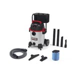 16 Gallon Stainless Steel Wet/Dry Vacuum with Cart