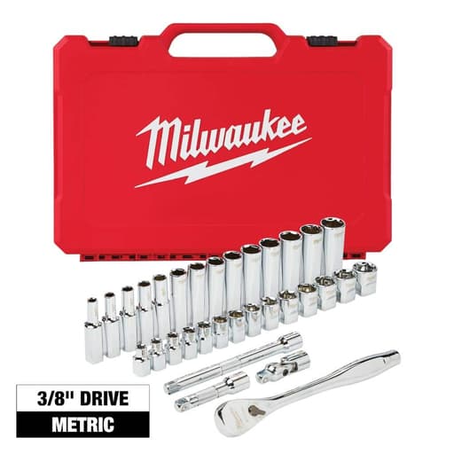 3/8" Drive 32 Piece Ratchet & Socket Set
