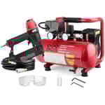 HCB050401 18-Gauge Brad Nailer and Quiet Air Compressor Combo kit