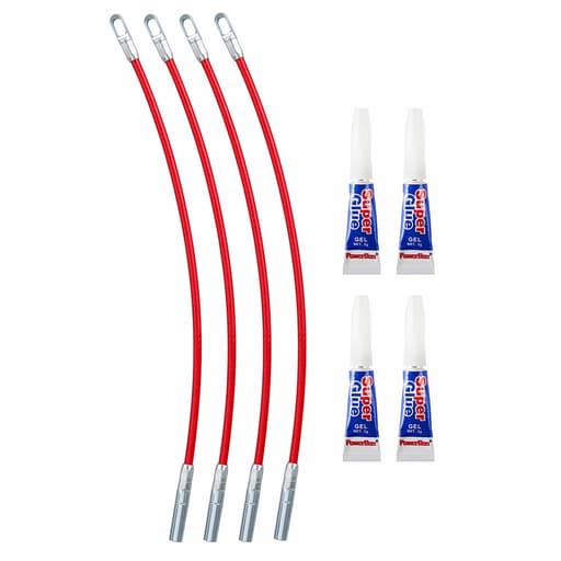 4PK Polyester Fish Tape Replacement Flexible Metal Leader