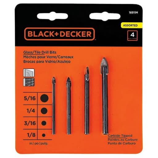 4 Piece Glass / Tile Drill Bit Set