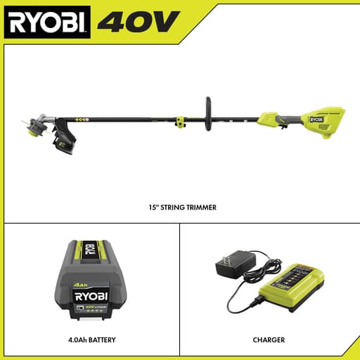 40V 15" String Trimmer Kit