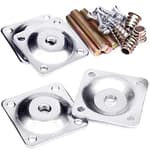 Leg Mounting Plates, Furniture Leg Attachment Plates Industrial Strength T-Plate 5/16" (M8) Sofa Legs with Hanger Bolts,Screws,Strengthen Weak Furniture Repair Damaged Sofa Couch Seat,Set of 4