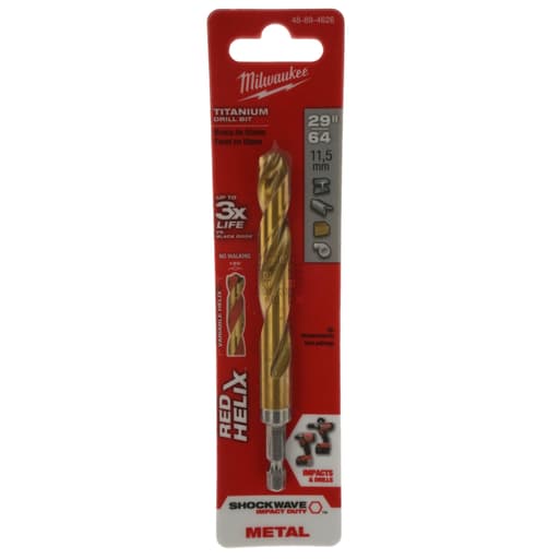 SHOCKWAVE RED HELIX Titanium Drill Bit