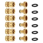 Garden Hose Quick Connector, Solid Brass 3/4 Inch Thread Fitting No-Leak Water Hose Female and Male Easy Connect