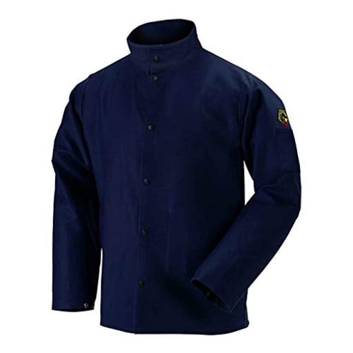 FN9-30C 30" 9oz. Navy FR Cotton Welding Jacket, Large